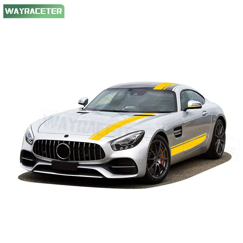 7 قطعة/المجموعة الباب الجانب المشارب ملصق هود سقف الجذع مائي لمرسيدس AMG GT 2-door C190 R Pro R190 C192 2025 GTS GTR GTC GT3