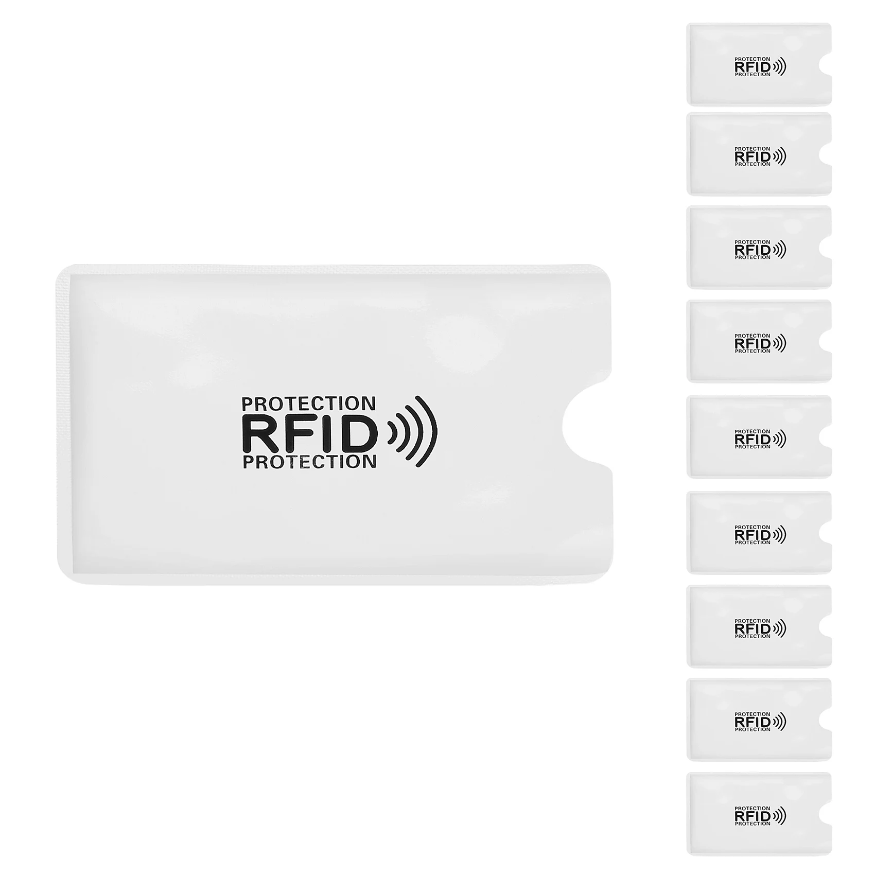 ABQR 10 шт., алюминиевая фольга, противоразмагничивающая крышка для карт, RFID-экранирующая сумка, NFC, противоугонная щетка для кредитных карт, защита для удостоверений личности