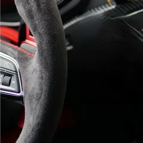 10 best sales steering wheel cover carbon fiber - №9