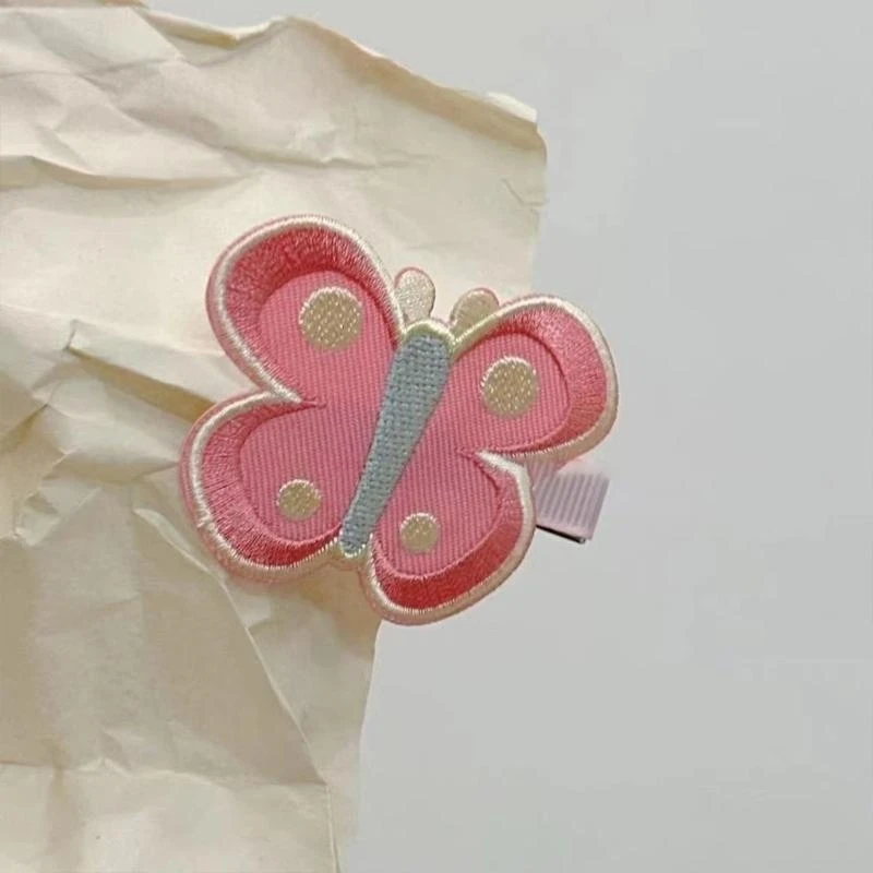 

Girls Hair Clip Embroidery Butterfly Hair Barrettes for Teen Spring Summer 15UB