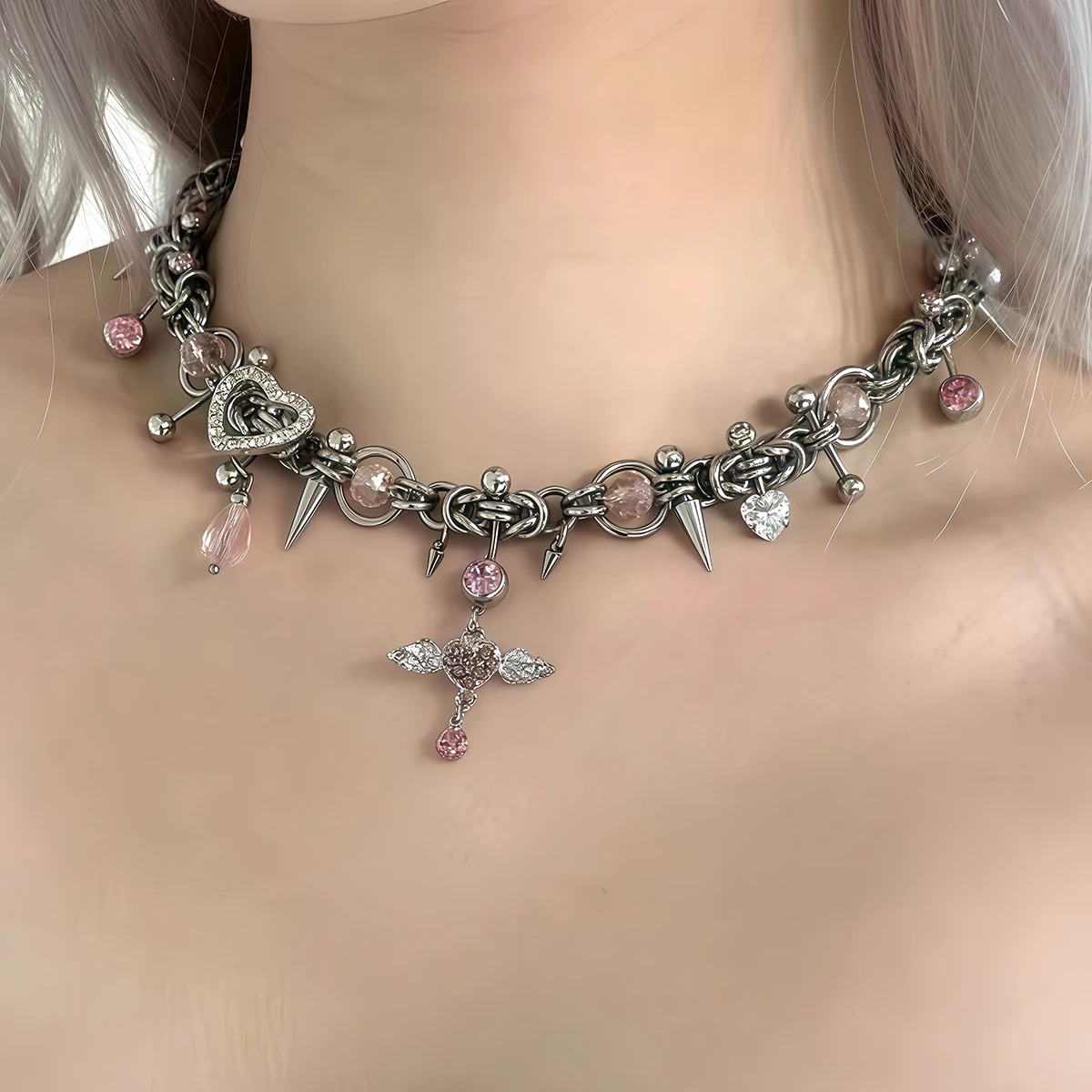 5/10 pçs de aço inoxidável cone encantos pingentes retro bala pico grânulo charme para colar brinco pulseira jóias fazendo descobertas