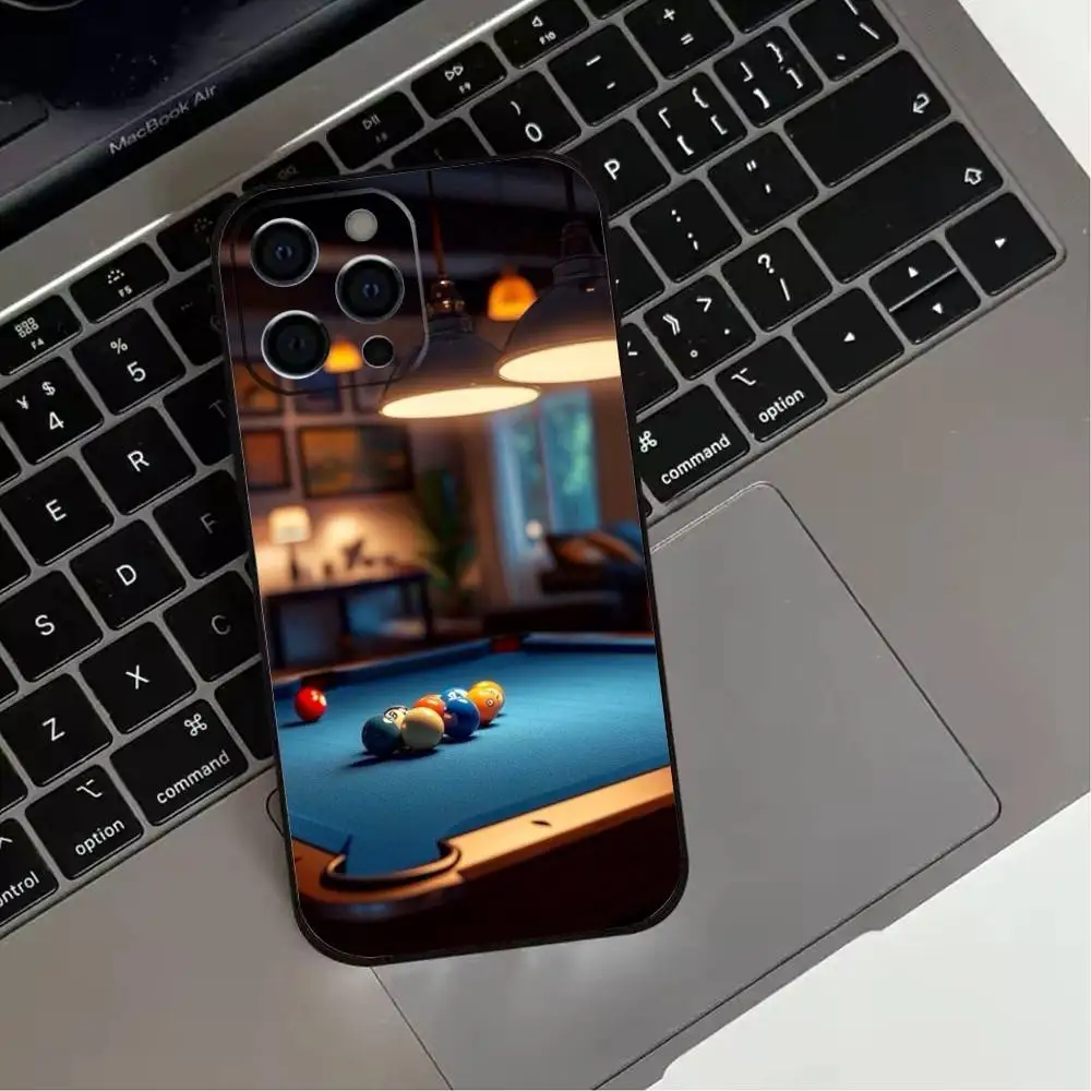 F-Fashion B-Billiards No. 8 Custodia per telefono in silicone morbido per IPhone 17 16 15 14 13 12 11 X XR Plus Pro Max Plus