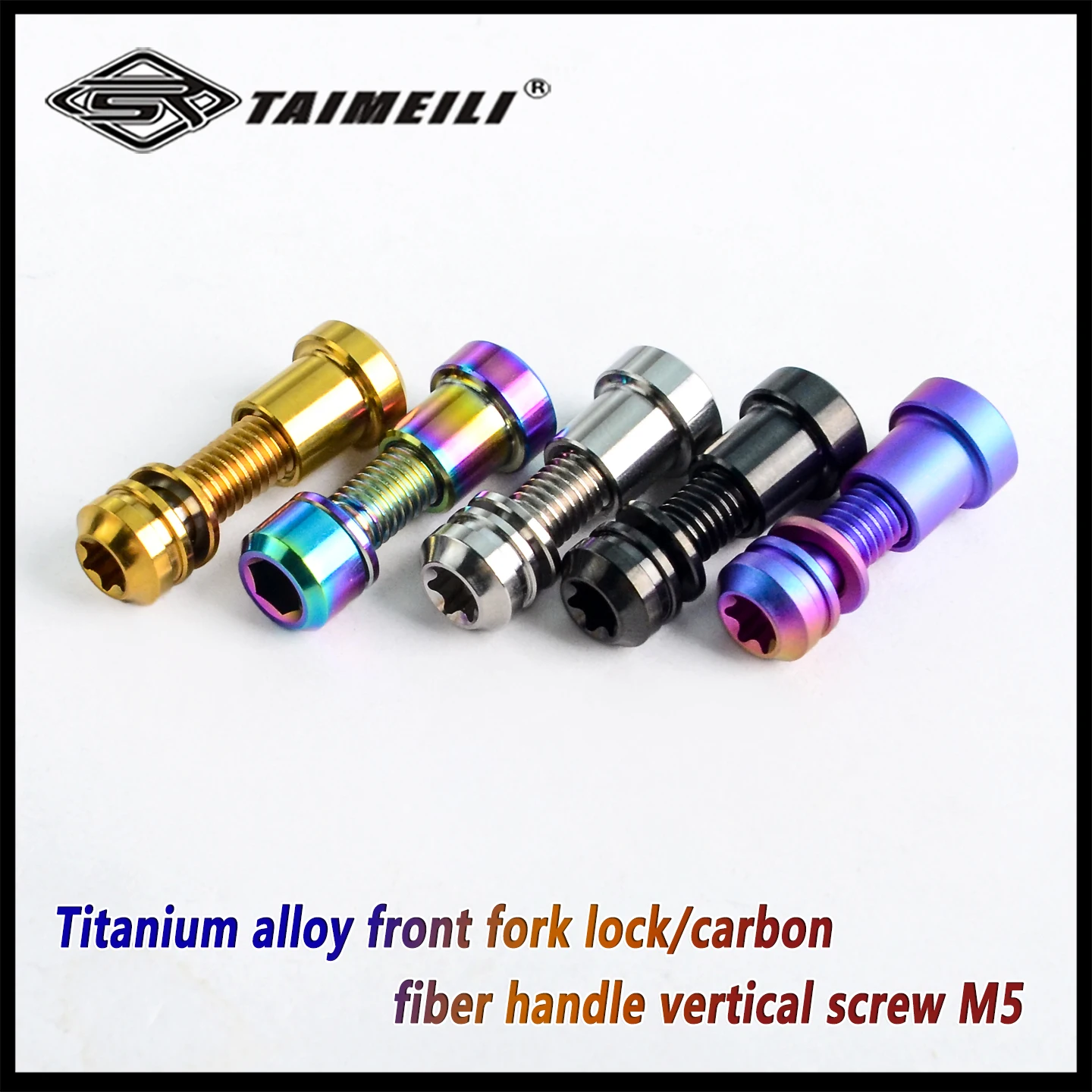 TAIMEILI Titan-Bolzen + Mutter Ti-Bolzen Lenker-Vordergabel-Befestigungsschraube 2 Stück für 3T Carbonfaser M5X16/18mm/20mm – Detail 4