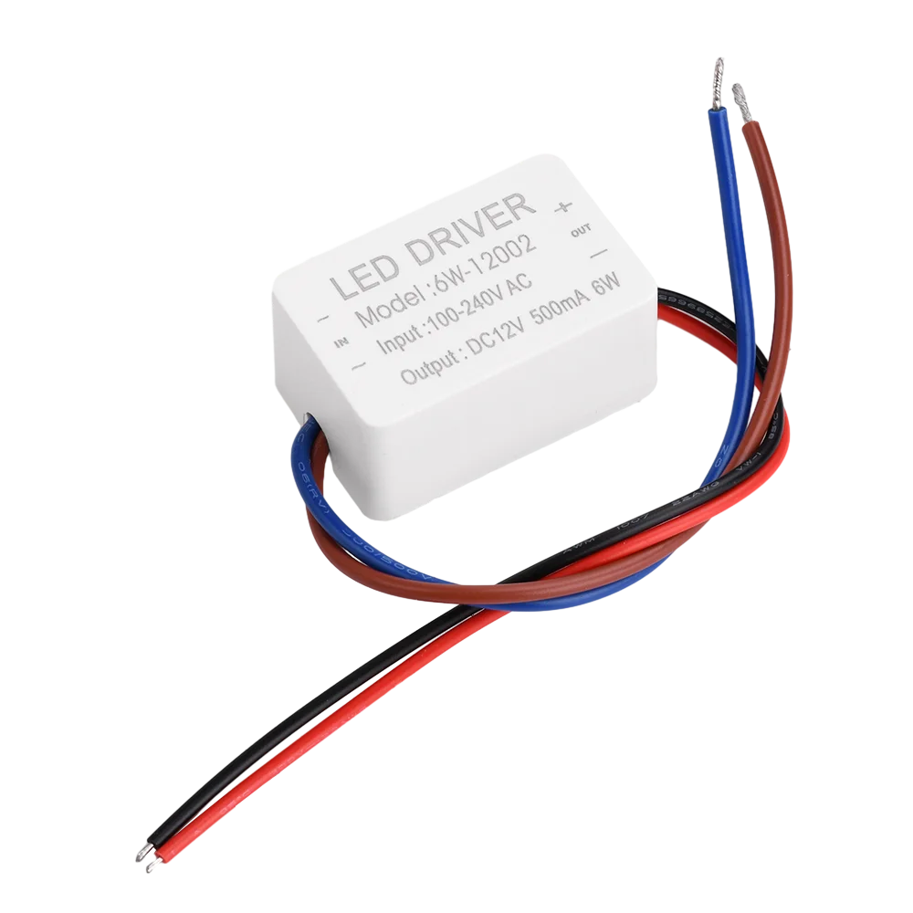 LED 12V 0.5A 6W แรงดันไฟฟ้าคงที่แหล่งจ่ายไฟห้องน้ํากระจกด้านหน้า Strip Driver Power Supply