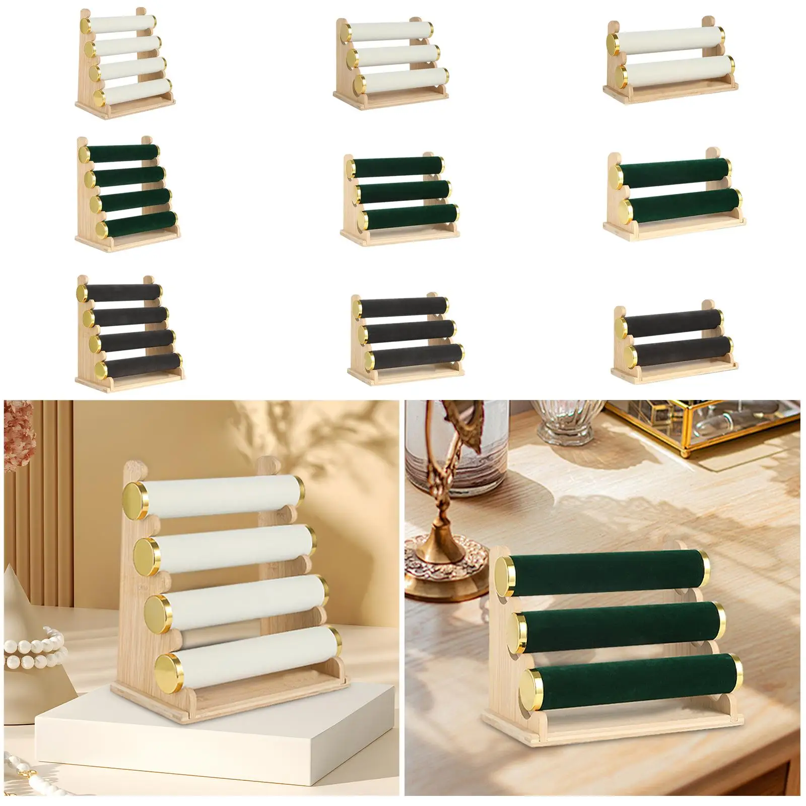 Bangle Bracelet Holder Watch Necklace Holder Pendants Jewelry Storage Organizer for Store Bedroom Countertop Home Decoration