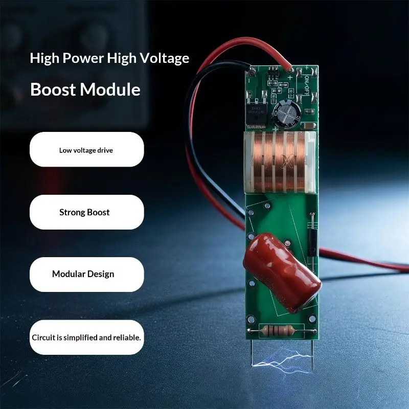 DC 3.7V High Voltage Boost Coil Module 2800V‑3000V Arc Pulse Generator For Physical Insect Removal Scientific Experiment Agricul
