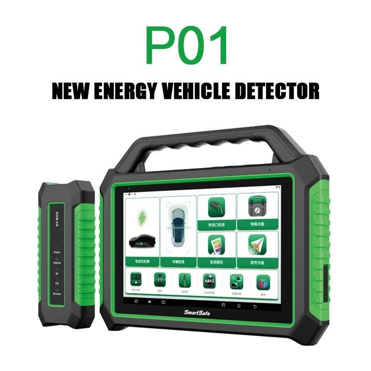 Hot Sale SmartSafe P01 EV Analyzer Dual WIFI Design Topology Map 10.1 Inches Android11 12-Month Warranty Diagnostic Tools AC