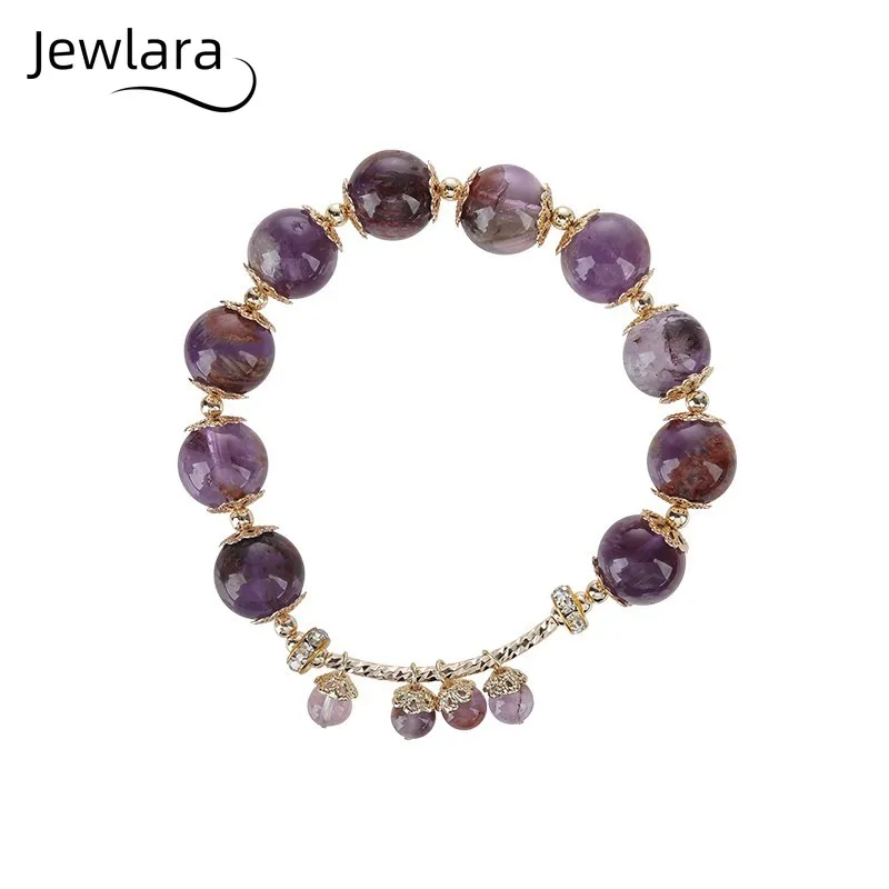 

Jewlara DIY фиолетовый браслет из камня призрака женский легкий роскошный браслет из натуральных кристаллов элитные оригинальные нишевые украшения