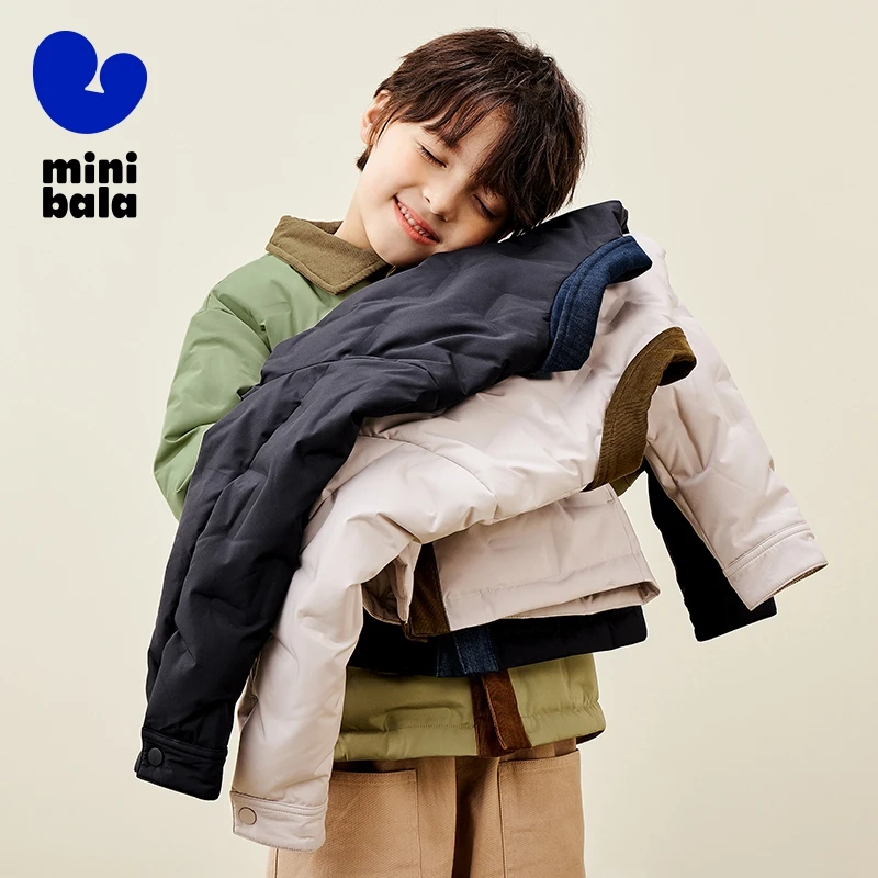 

Mini Bala Down Jacket for Boys and Girls Winter Contrast Color Warm Baby Light and Warm Down Jacket