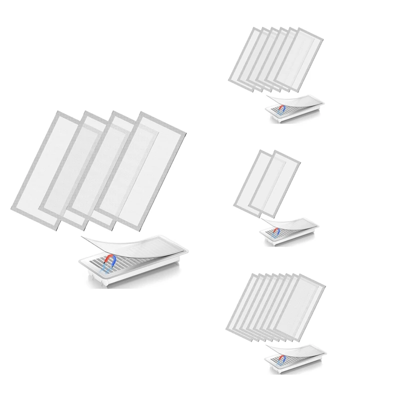 

Floor Vent Cover, Magnetic Vent Cover Mesh Ventilation Filter For Home Floor/Wall/Ceiling To Capture Debris Hair Dust