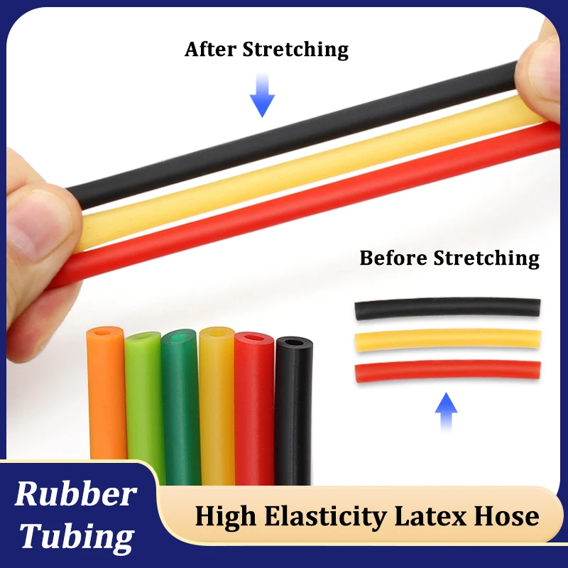 

1/5m 6 Colors Dia 1.6/1.7/1.8/2/3/4/5/6mm Latex Rubber Hoses High Elasticity Band Slingshot Catapult Rubber Tube Tension Belt