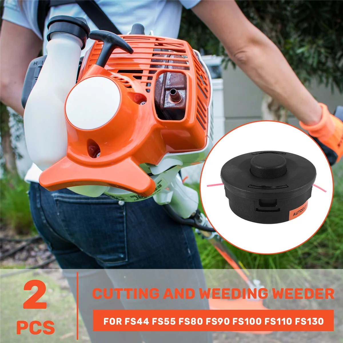 2 قطعة رأس الانتهازي ل Stihl 25-2 Fs44 Fs55 Fs80 Fs90 Fs100 Fs110 Fs130 إكسسوارات الحديقة
