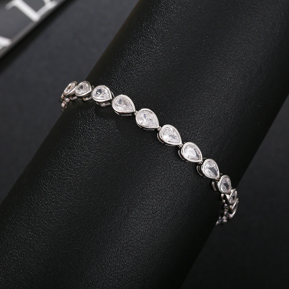 hiphop Bracelet High Quality micro-inset Zircon egg-shaped 3mm4mm Box bracelet Trend Hip Hop Accessories