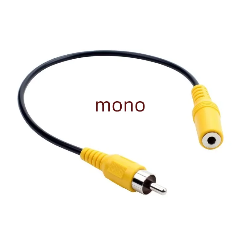 RCA Head Adapter Cable RCA to 3.5mm Female Audio Converter Single Channel for Amplifier Monitor Video Recorder Conversion