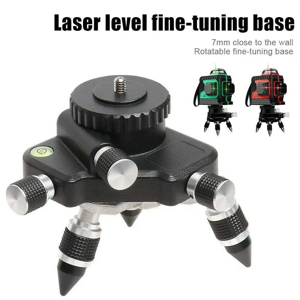 360 Degree Level Adapter Meter Bracket Laser Level Adjustable Rotation Metal Tripod Bracke 12 Lines Self Leveling Line Holder