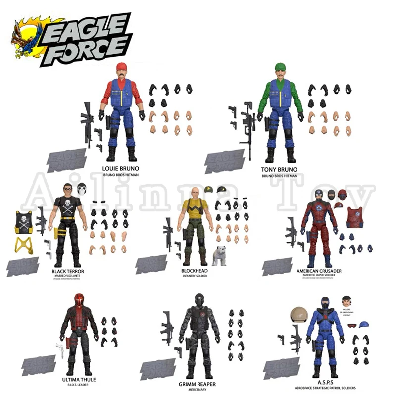 BBTS Exclusivo Anime Figures Collection Model, Eagle Force, 1/18, 4 Polegadas, Action Figure, 40 ° Aniversário, Presente, Frete Grátis