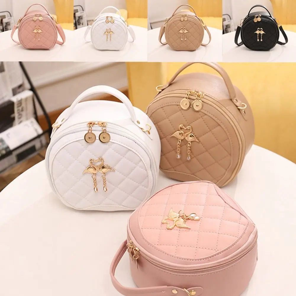 Women Shoulder Bags Round Handbags Ladies Zipper Fashions PU Leather Female Crossbody Messenger Bag