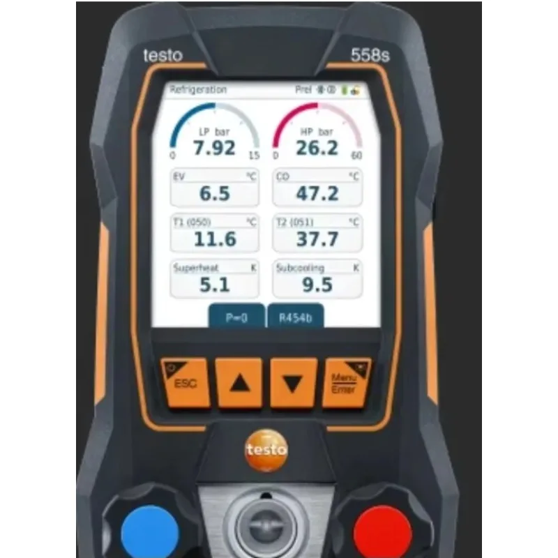 Intelligent vacuum kit Testo 558s digital manifold with 4-way valve block and intuitive touch screen  Delivery time: 8 weeks