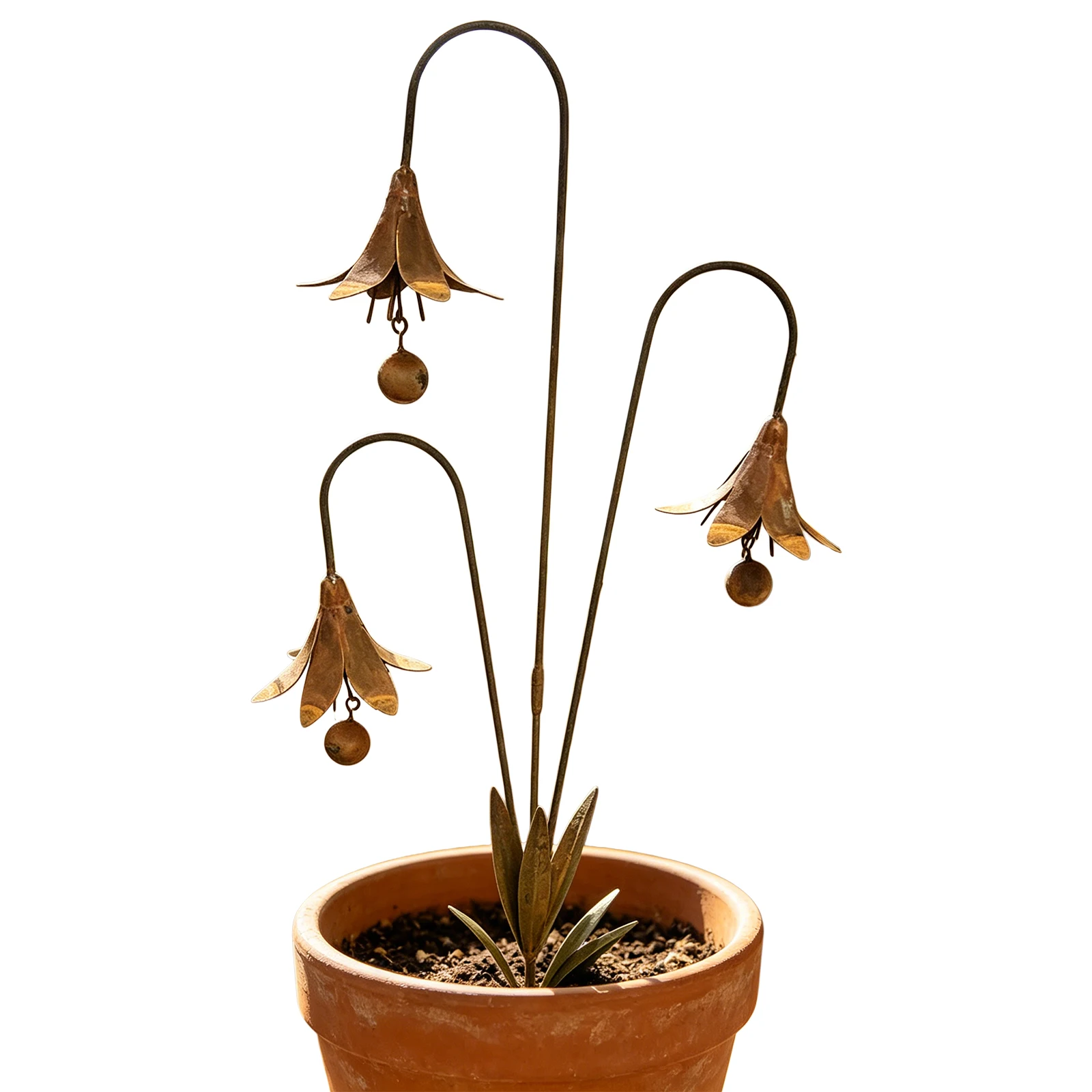 Garden Decor for Outside with Bells, Wind Chime Decorative Outdoor Yard Art, Metal Decorative Garden Stakes for Outside Garden
