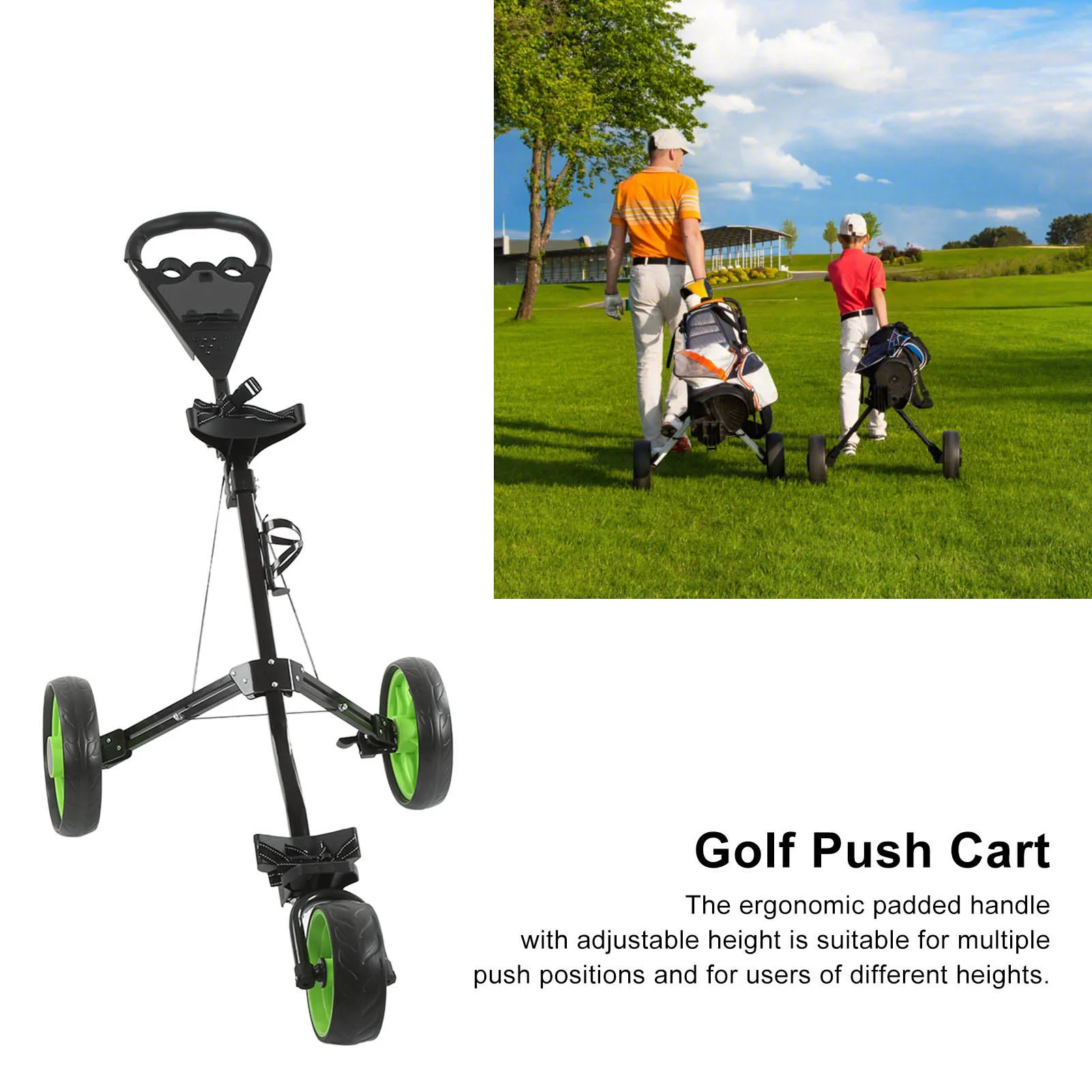 

Трехколесная складная тележка-сумка с быстрым торможением для тренировок и игр, аксессуар для тележки