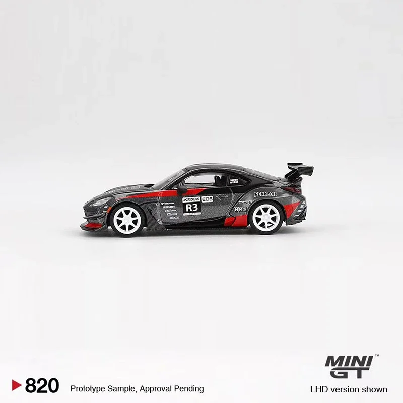 Minigt 1:64 modelo de carro gr86 larry chen hks veículo fundido em liga turbocompressora # 820