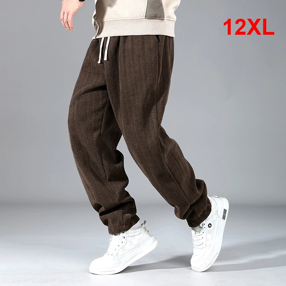 

12XL Plus Size Pants Men Jogger Fashion Casual Sweatpants Male Big Size 12XL Stretch Waist Trousers