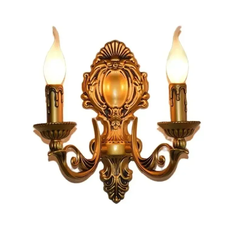 Fashion Antique Lighting Bedroom Bedside Lamp Mirror Light Stair Corridor Lights Double Slider Tieyi Candle Wall Lamp