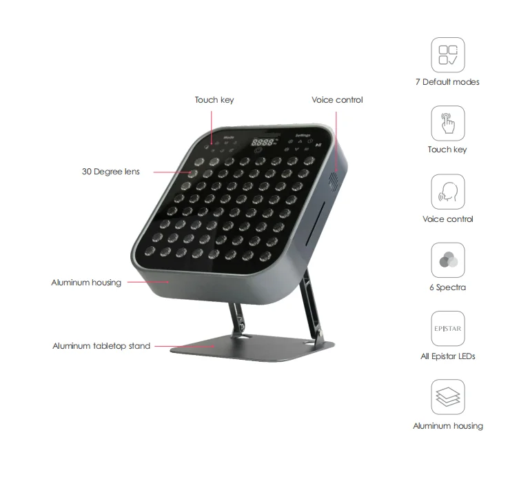 Red light therapy H320 Intelligent Voice Control Red Light Therapy Device therapy Lamp for treatment