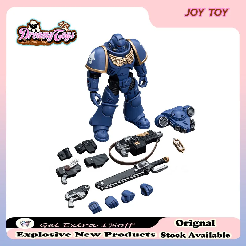 Original Joy Toy Warhammer 40k Ultramarines Intercessors Action Figure 1/18 Room Collectible Decora Children Toys Birthday Gift