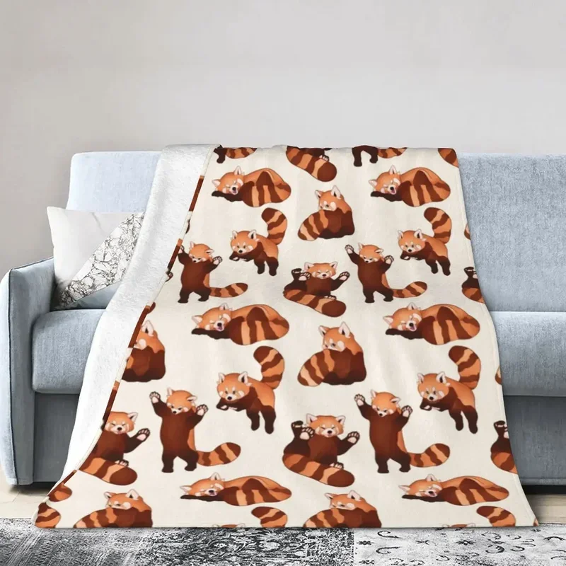 Red Panda pattern blanket soft warm flannel throw blanket bed for living room picnic travel home sofa