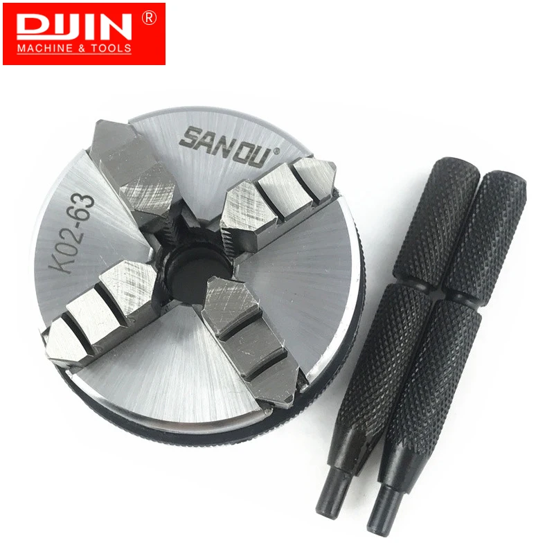 Lathe Chuck 63mm SANOU Brand 4 Jaw Wood Chuck K02-63 Mini Chuck 4 Jaw Self-Centering Chuck For Wood Lathe