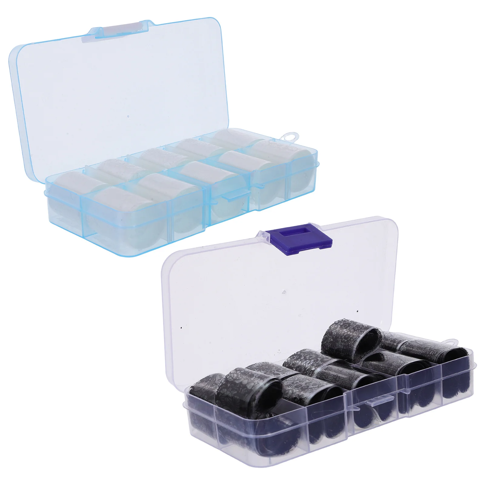 

20 Rolls 2 Boxes Lace Transfer Paper Press-On Nail Art Designs For Fingernails Toenails Diy Manicure Stickers Decorations Party