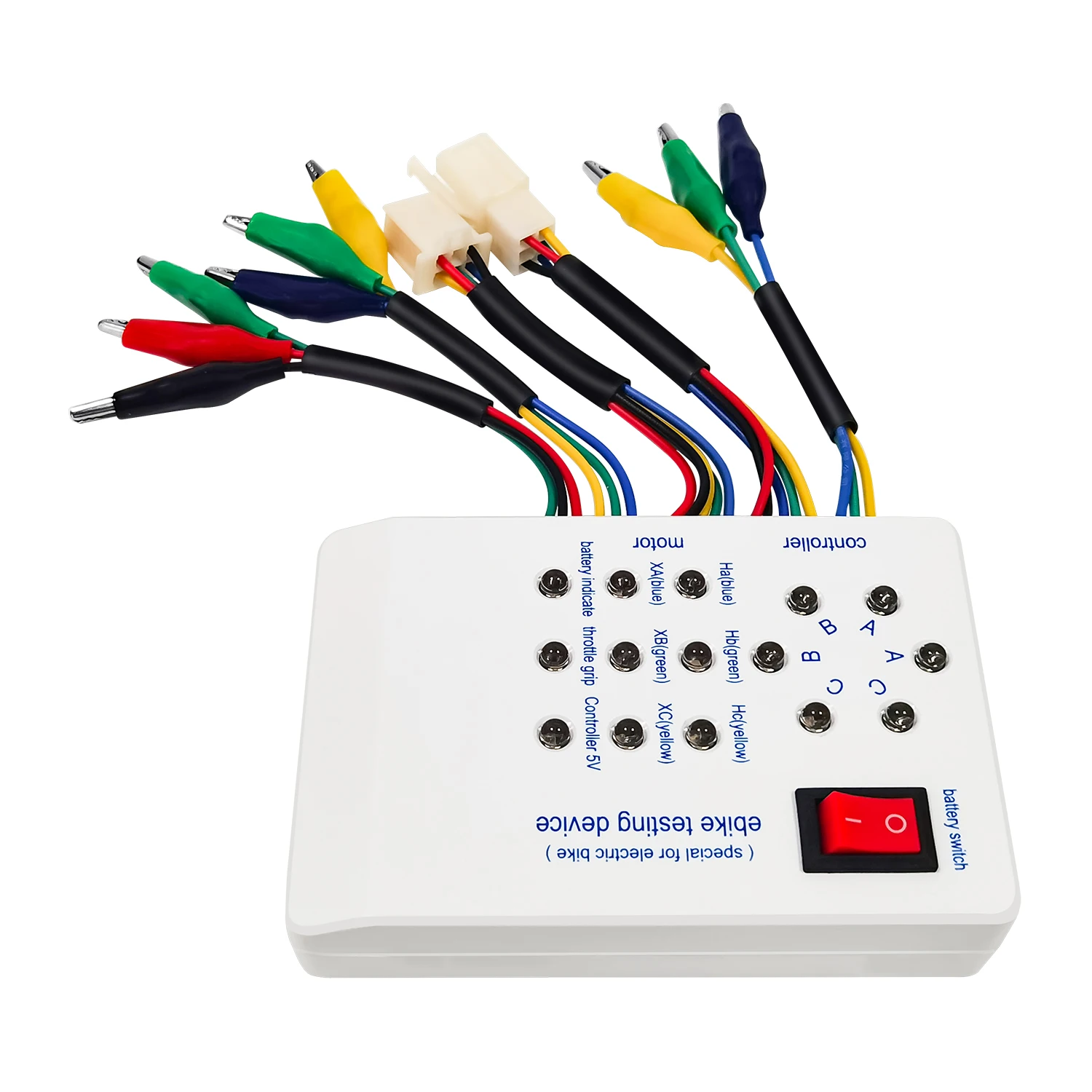 Testador de controlador multifuncional para bicicleta elétrica, sensor hall de 60/120 graus, kit de reparo de ferramenta de detecção de motor sem escova