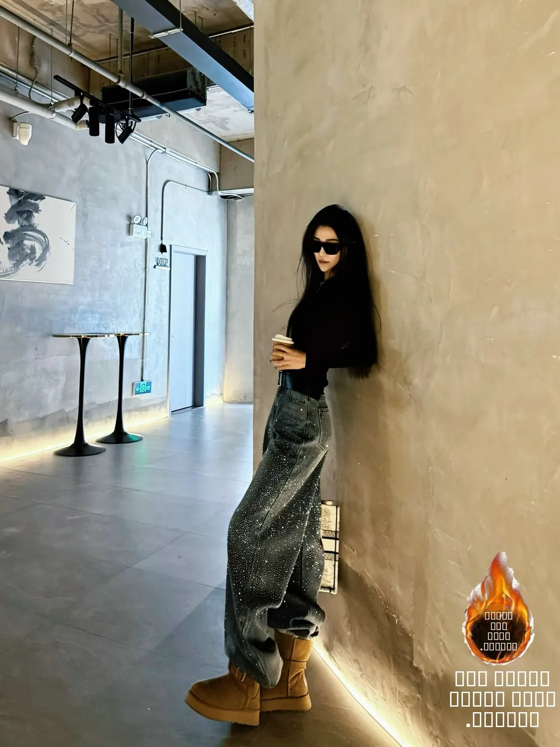 

Женские зимние теплые джинсы с широкими штанинами, на флисовой подкладке, с блестками, с высокой талией, длиной в пол