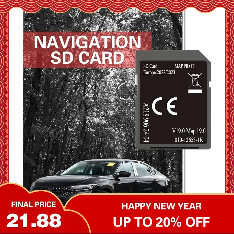 Sat Memory GPS A218 Map V19 Full Version 2022 2023 Europe Navigation for Mercedes Garmin A B C CLA CLS E GLS SD Card