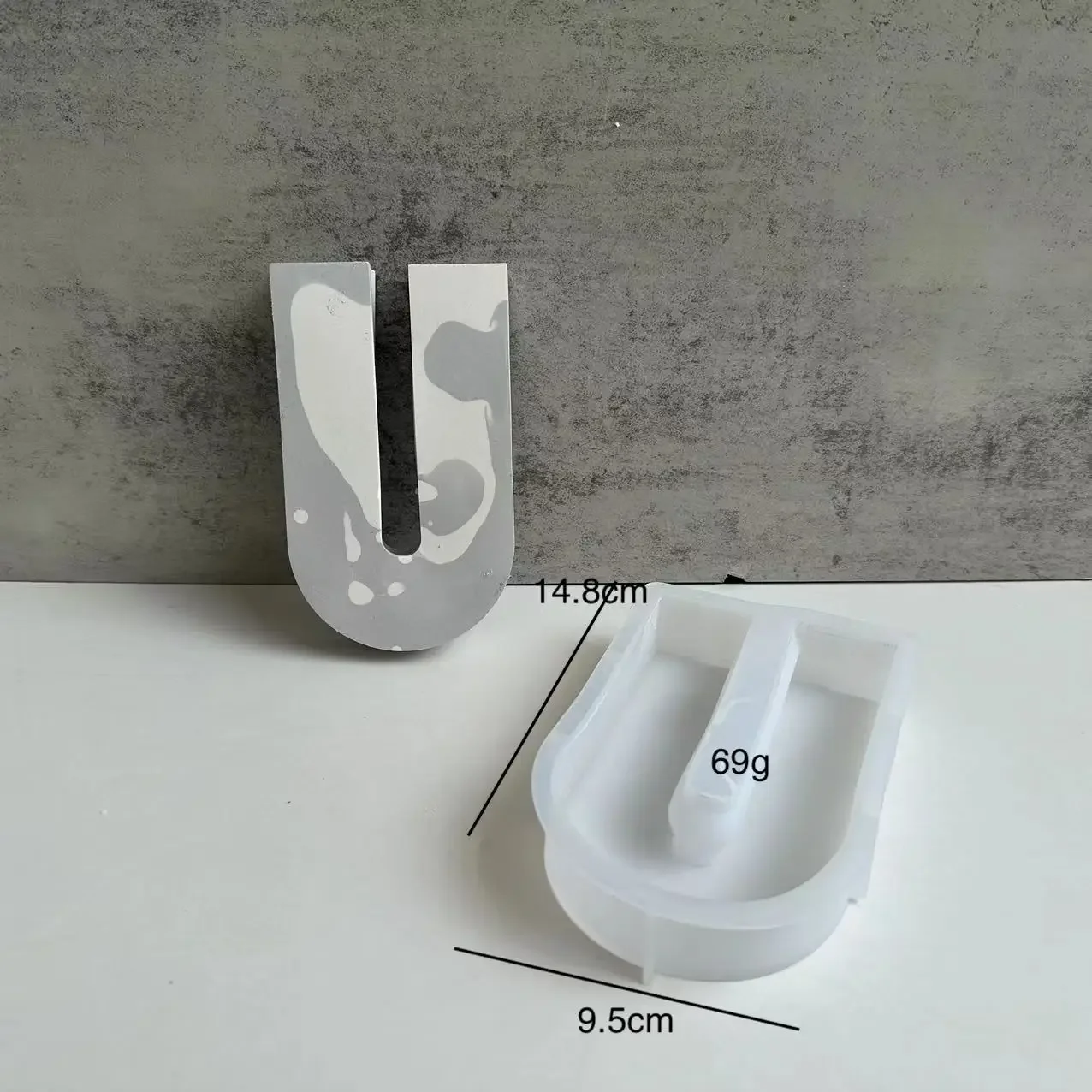 Vaso esagonale rotondo a forma di U stampo in Silicone provetta idroponica vaso stampo in gesso stampi a goccia