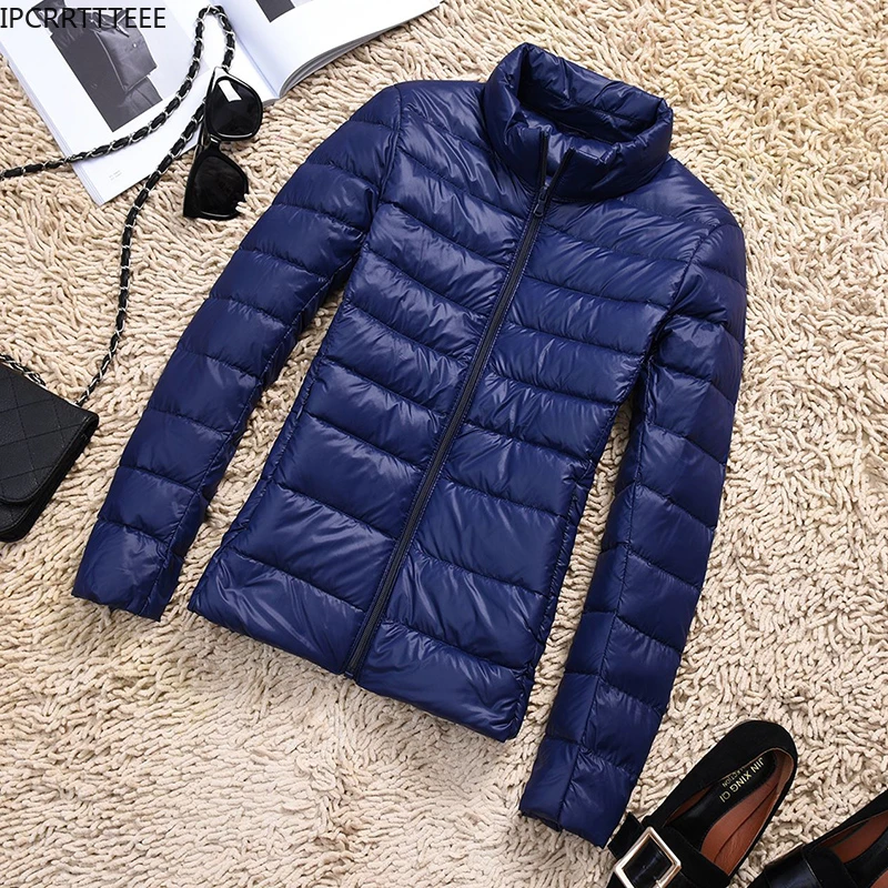 2023 90% White Duck Down Jacket Women Autumn Winter Coat Thin Ultra Light Slim Warm Jacket Windproof Down Coat