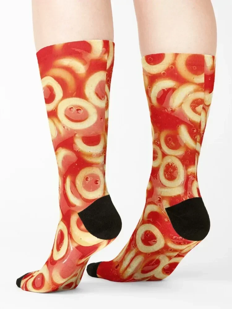 Calcetines con aros finos en salsa de tomate, regalo divertido, lotes de calcetines personalizados para mujeres y hombres