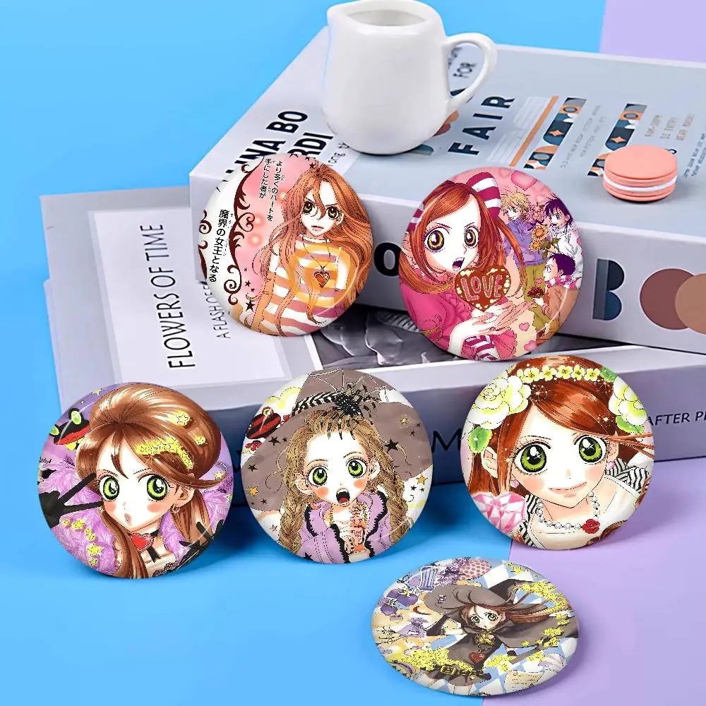 Аниме-значок Sugar Sugar Rune 58 мм, милая аниме-фигурка, значок-иконка, брошь ручной работы из жести для рюкзака, одежды, украшение на грудь, подарки