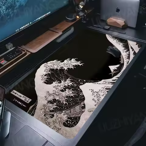 Kanagawa Sea Waves Mouse Pad XXL Laptops Gaming Deskmat Large Office Carpet Gamer Keyboard Computer Mousepad Long Desk Mats