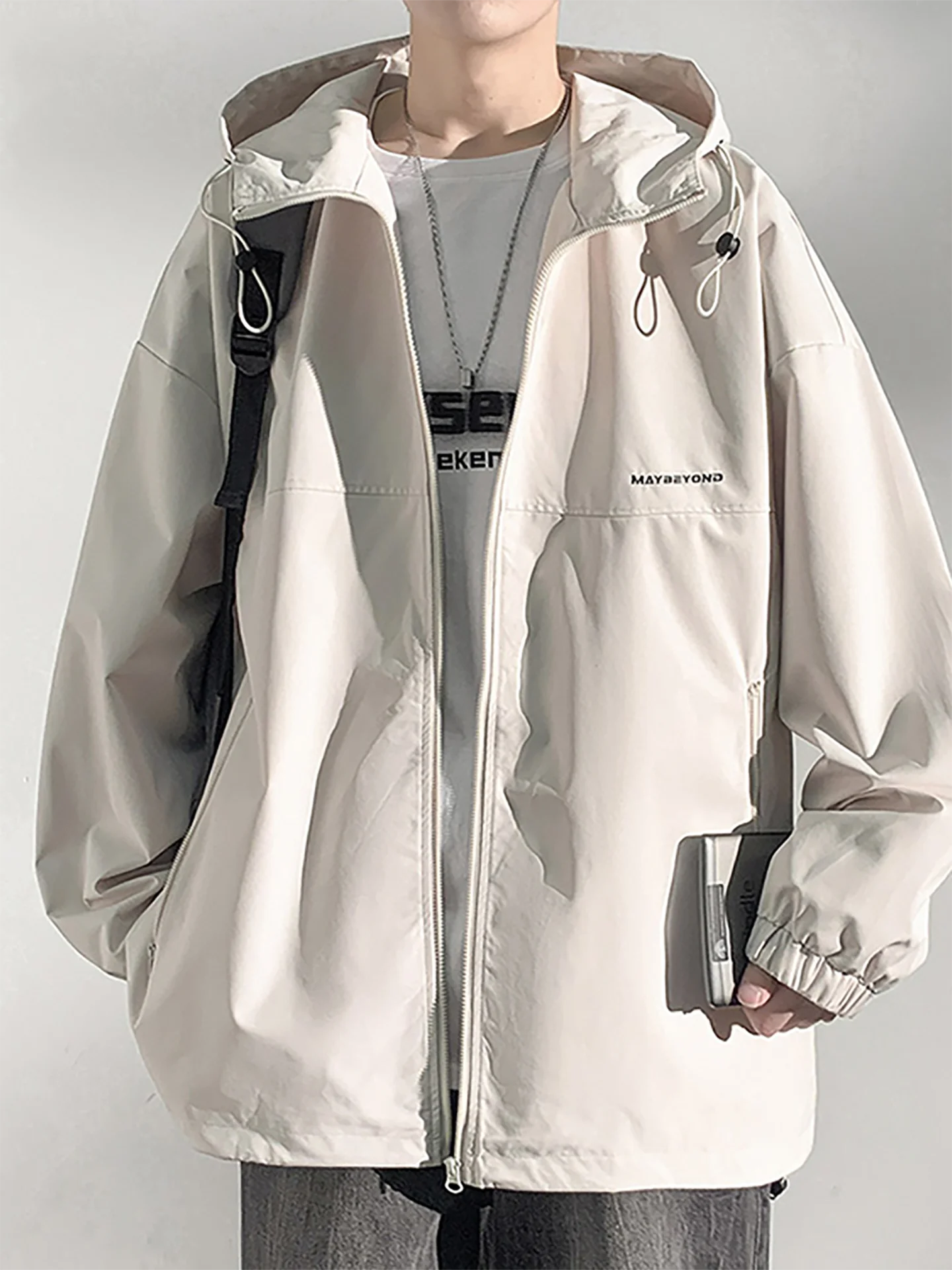 

Loose Fit Outdoor Men's Jaet Woodpeer Design Autumn Spring Workwear Functional Hooded Polyester Nylon Cosite Fiber