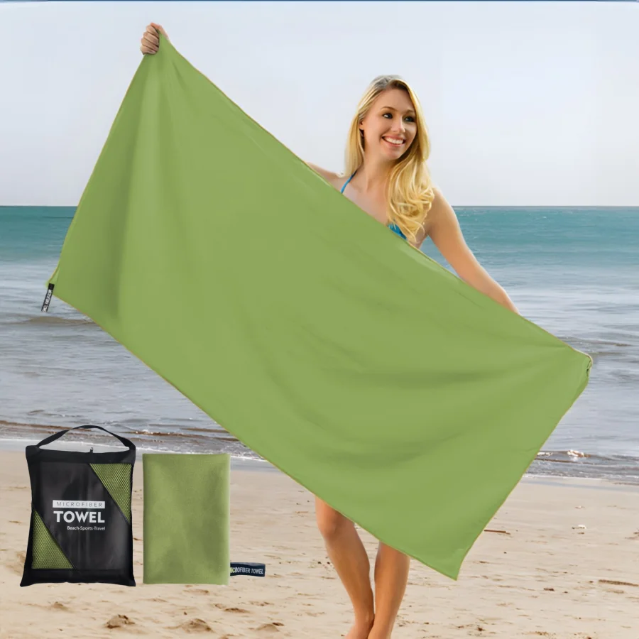 Ręcznik plażowy ponadgabarytowy, gruby, wolny od piasku ręcznik z mikrofibry szybkoschnący 31,5” x 71”, superchłonne, miękkie ręczniki plażowe do pływania dla mężczyzn, kobiet