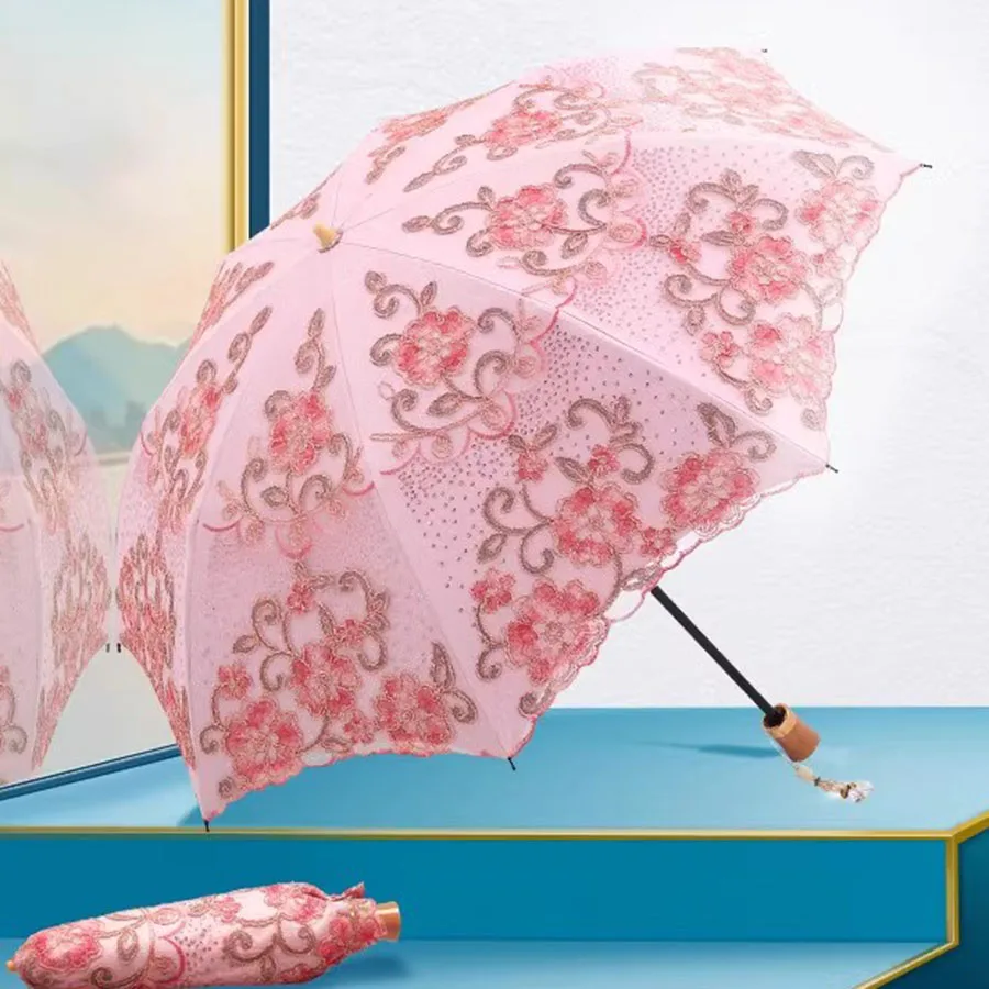 

Girls Umbrella Decoration Parasol Garden Home Visor Umbrella Automatic Outdoor Jewelry Quality Ultralight Parasolka Umbrellas