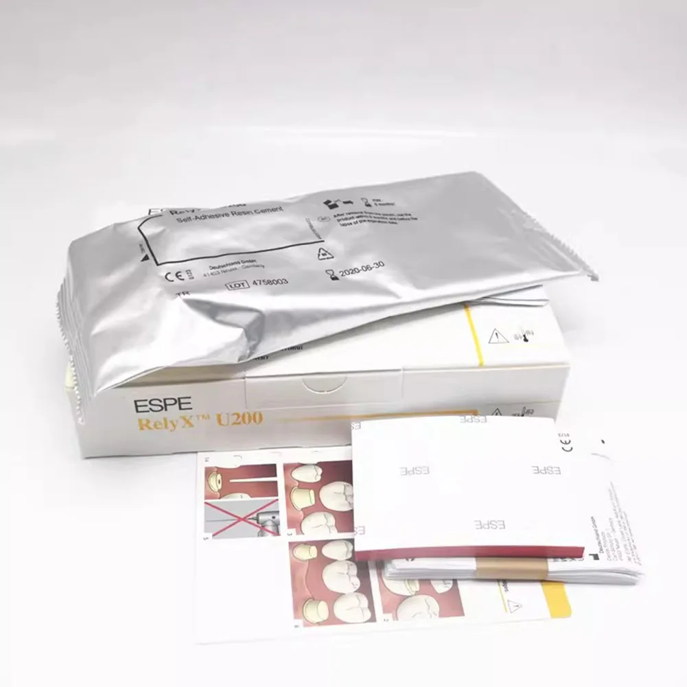 

Dental Relyx U200 Self Adhesive Resin Cement Dual Curing 8.5g Automix Syringe 11g Clicker Dispenser Bonding Catalyst Base Paste