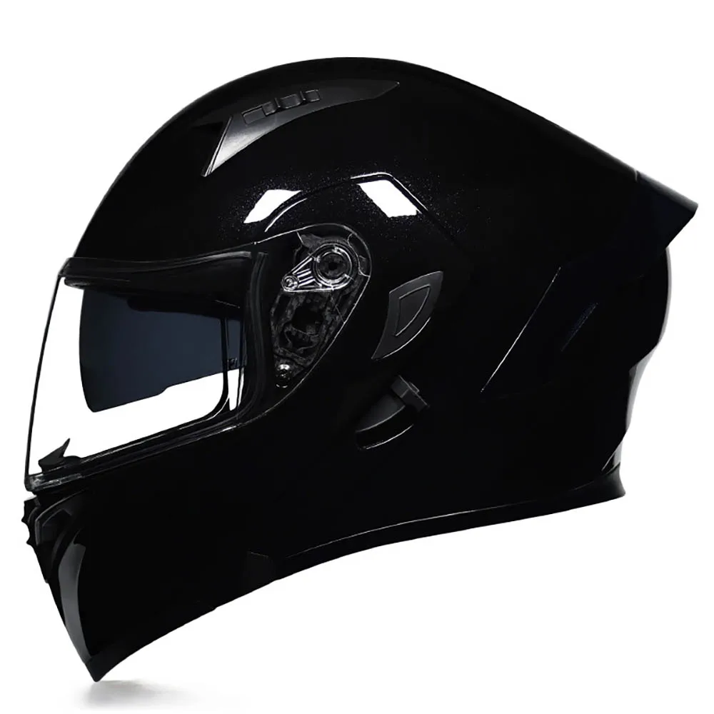 Casco moto per uomo e donna Casco per veicolo elettrico Casco con pinna posteriore Caschi personalizzati Casco integrale Moto