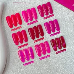Hot Sale Pink Pitaya15ml Gel Nail Polish Set 9 Colors With Color Card For Nail Salon Soak Off Manicure UV LED Gel Whole Set