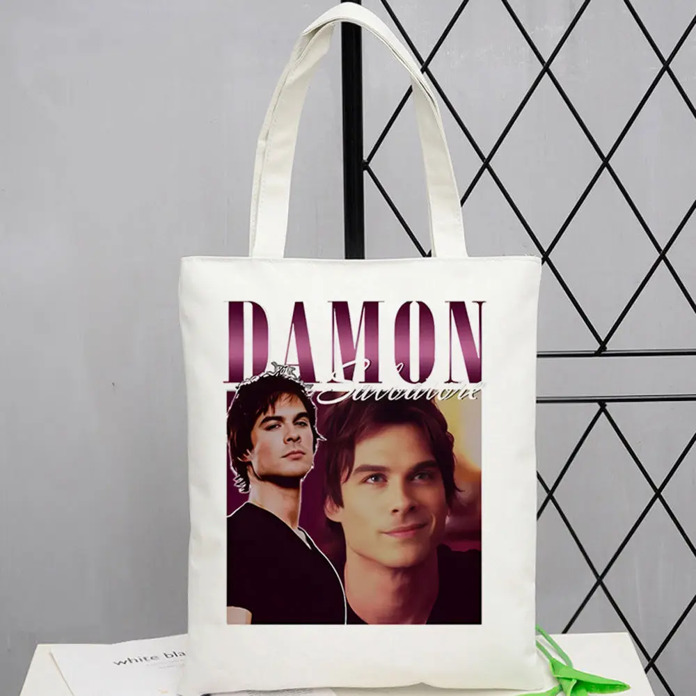 the Vampire Diaries College Zero Waste Unique Pattern Lifestyle shoulder  Wholesale Shopping Bag Personalized Wholesale Events
