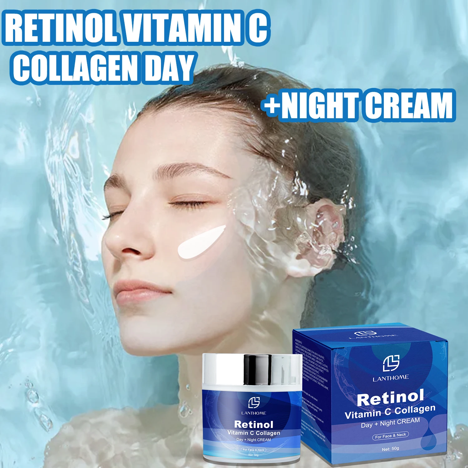 Retinol Face Cream Anti Aging Anti-Wrinkle Vitamin C Day and Night Cream Collagen Moisturizing Brightening Skin Care Products