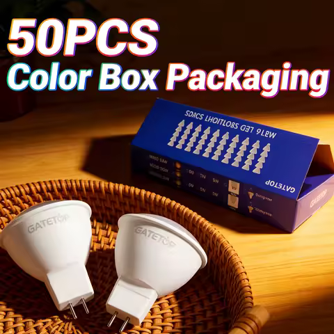 50PCS MR16 LED Spot Light AC DC 12V 24V 3W 5W 6W 7W 8W Bulb Energy Saving 3000K Cool Lighting Replace 50W Halogen Lamp For Home