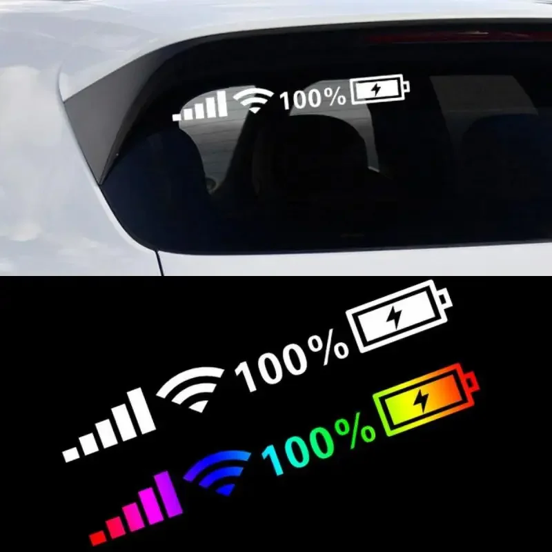 1pc Car Windshield  Signal WiFi Power Reflective Stickers On Car Mobile Phone Car Stickers Auto Exterior Decor Accessories